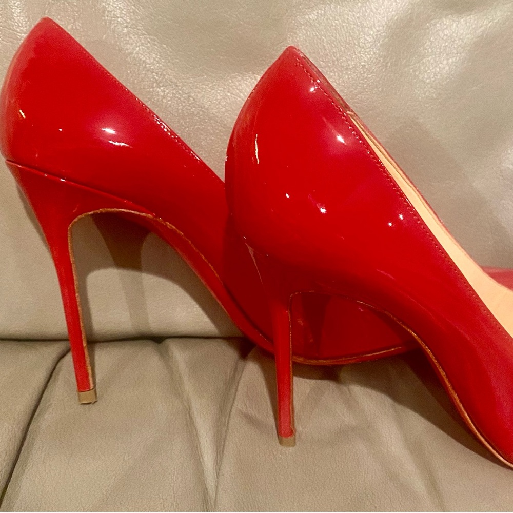 CHRISTIAN LOUBOUTIN fabulous red patent leather stiletto, excellent condition - Picture 15 of 16